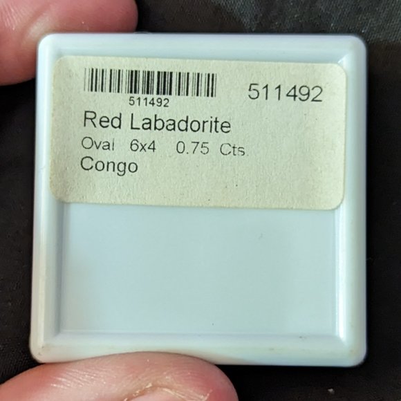 .75 ct loose cut faceted red labradorite andesine loose stone - Picture 2 of 3